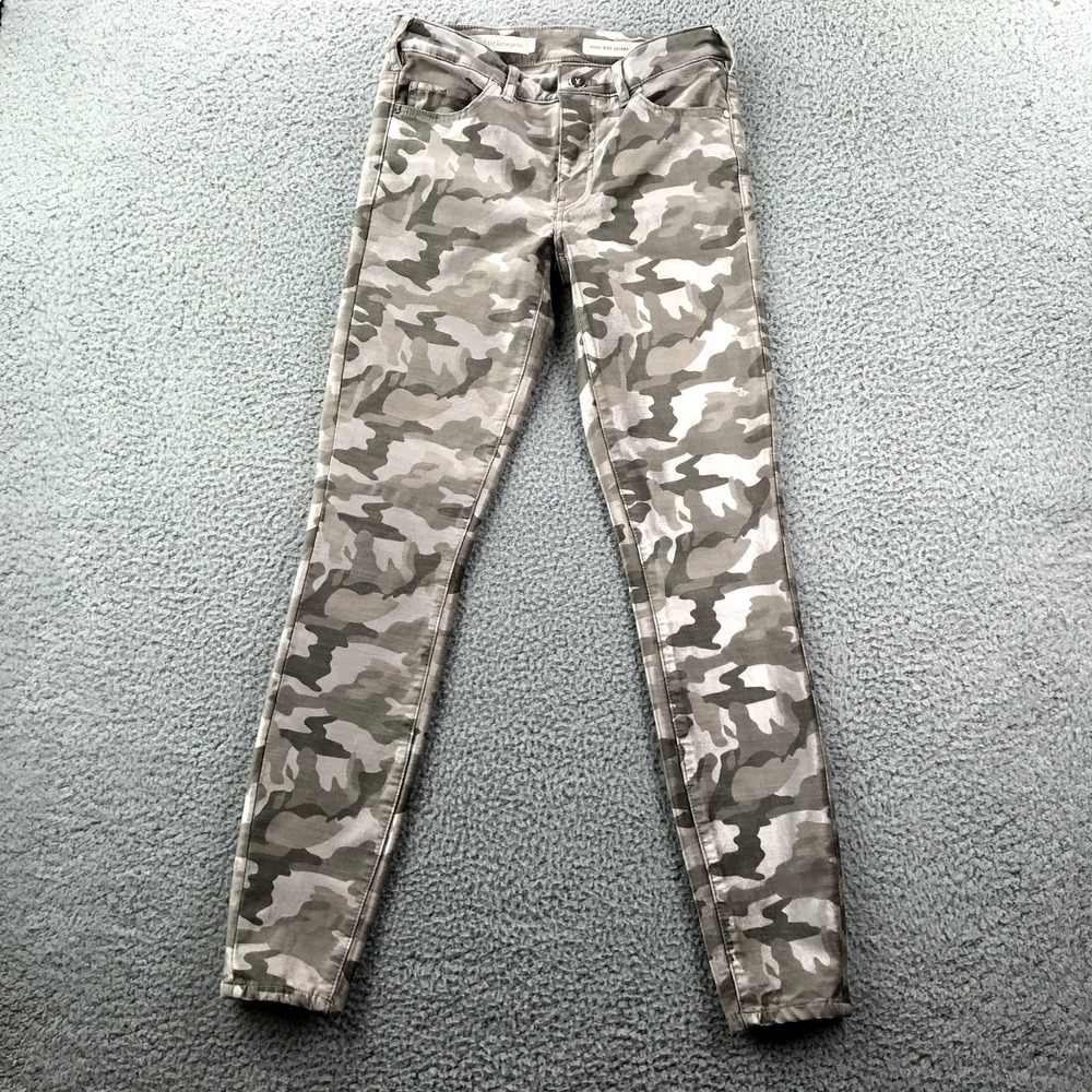 Pilcro Women’s Skinny Camo Jeans in Gray Tones